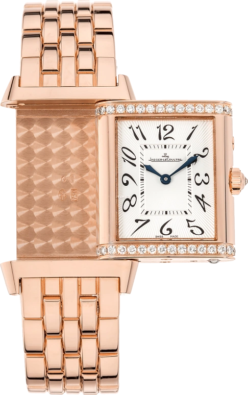 Jaeger-LeCoultre,Reverso 35x25mm,35x25mm,Rose Gold,Silver White,Handwound,Dule Time,45hours,2692120