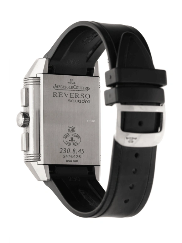 Jaeger-LeCoultre,Reverso 50.50x34.90mm,50.50x34.90mm,Stainless Steel,Black,Silver,Automatic,Chronograph,Day,Dule Time,Big Date,In-house Caliber,Sapphire,Crystal Glass,Q7018620