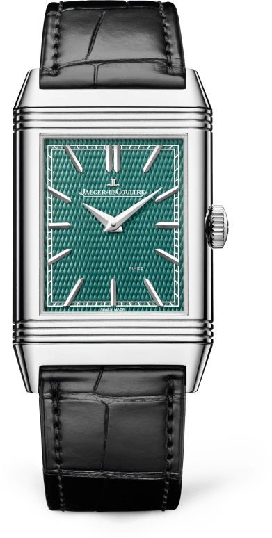 Jaeger-LeCoultre,Reverso 45.60x27.40mm,45.60x27.40mm,White Gold,Green,Handwound,45hours,In-house Caliber,Q39334K1