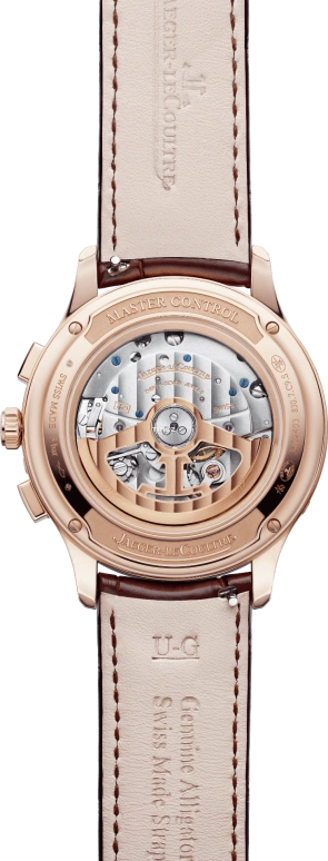 Jaeger-LeCoultre,Master 40mm,40mm,Rose Gold,White,Automatic,Chronograph,Moonphase,Month,Date,65hours,In-house Caliber,Q413253J