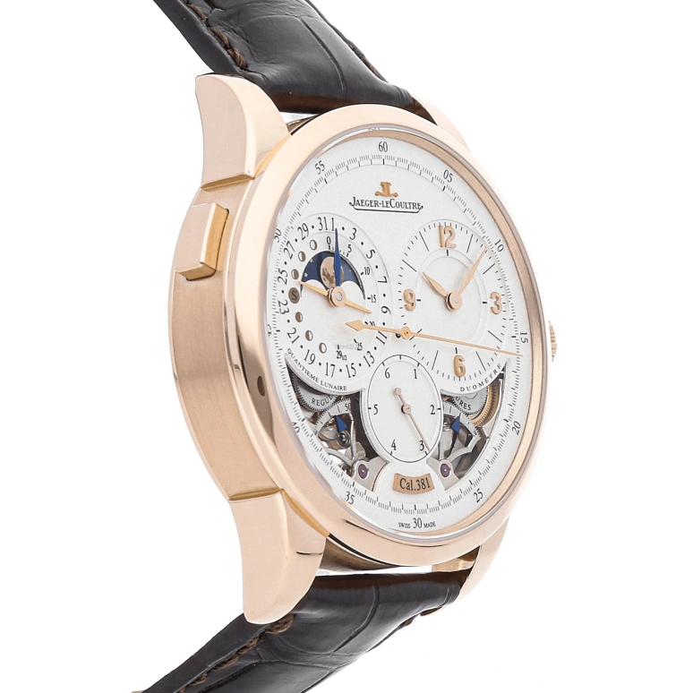 Jaeger-LeCoultre,Duomètre 42mm,42mm,Rose Gold,Silver White,Handwound,50hours,In-house Caliber,6042420