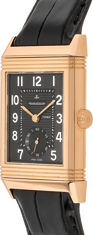 Jaeger-LeCoultre,Reverso 42x30mm,42x30mm,Rose Gold,Black,Handwound,48hours,In-house Caliber,3732470