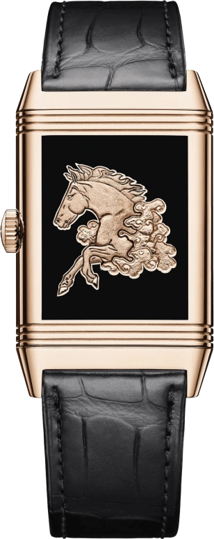 Jaeger-LeCoultre,Reverso 45.60x27.40mm,45.60x27.40mm,Rose Gold,Black,Handwound,45hours,In-house Caliber,Q39324D3