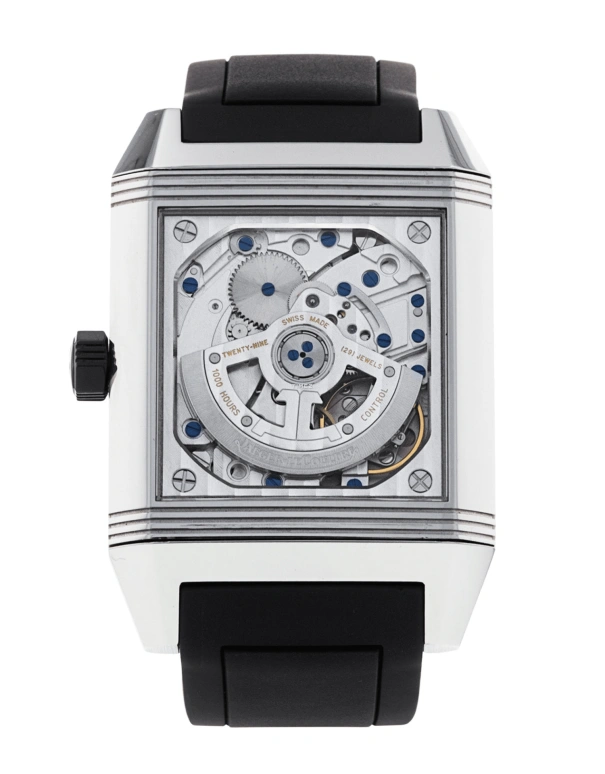 Jaeger-LeCoultre,Reverso 41x13mm,41x13mm,Stainless Steel,Black,Automatic,Day,Dule Time,Day / Night Indication,700868P