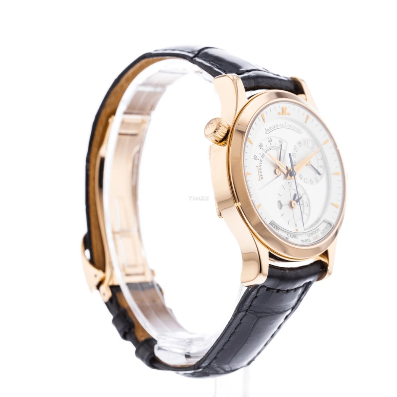 Jaeger-LeCoultre,Master 38mm,38mm,Rose Gold,White,Automatic,Day,Power Reserve Indicator,World Time,Q1422420