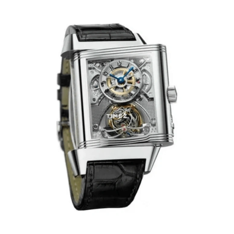 Jaeger-LeCoultre,Reverso 55x36mm,55x36mm,Platinum,Grey,Skeleton,Handwound,Tourbillon,50hours,Q2336420