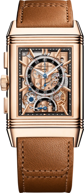 Jaeger-LeCoultre,Reverso 49.40x29.90mm,49.40x29.90mm,Rose Gold,Handwound,Chronograph,Retrograde,Q389256J