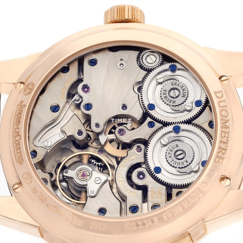 Jaeger-LeCoultre,Duomètre 42mm,42mm,Pink Gold,Silver,Handwound,Moonphase,Date,Day,Power Reserve Indicator,50hours,In-house Caliber,Q6042521