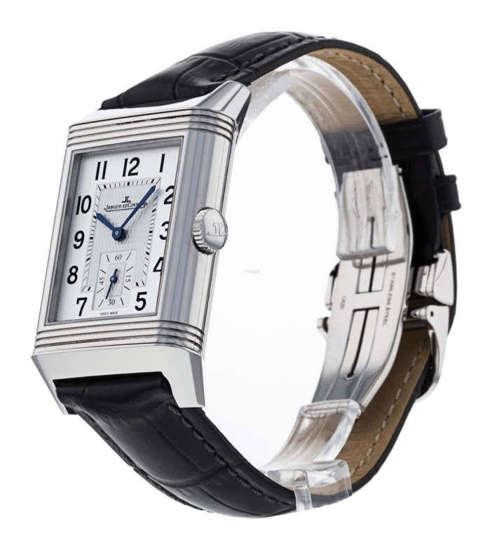 Jaeger-LeCoultre,Reverso 32mm,32mm,Stainless Steel,Silver White,Automatic,Day,Dule Time,World Time,3748420