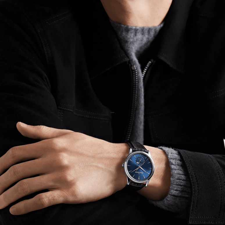 Jaeger-LeCoultre,Master 39mm,39mm,Stainless Steel,Blue,Automatic,Moonphase,Day,Q1368480