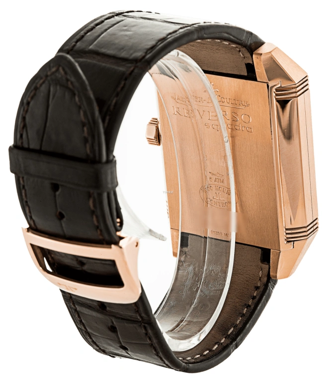 Jaeger-LeCoultre,Reverso 50.50x34.90mm,50.50x34.90mm,Rose Gold,Black,Silver,Automatic,Day,Dule Time,Day / Night Indication,7002420