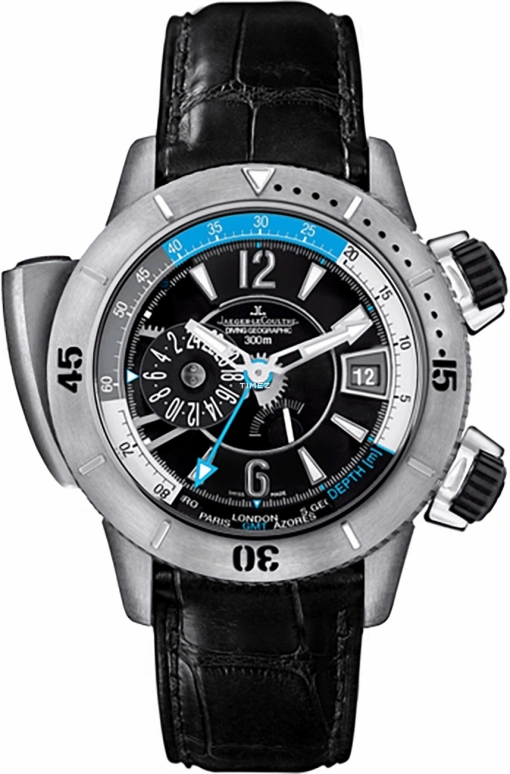 Jaeger-LeCoultre,Master 46.30mm,46.30mm,Titanium,Black,Automatic,Day,Dule Time,World Time,Q185T470