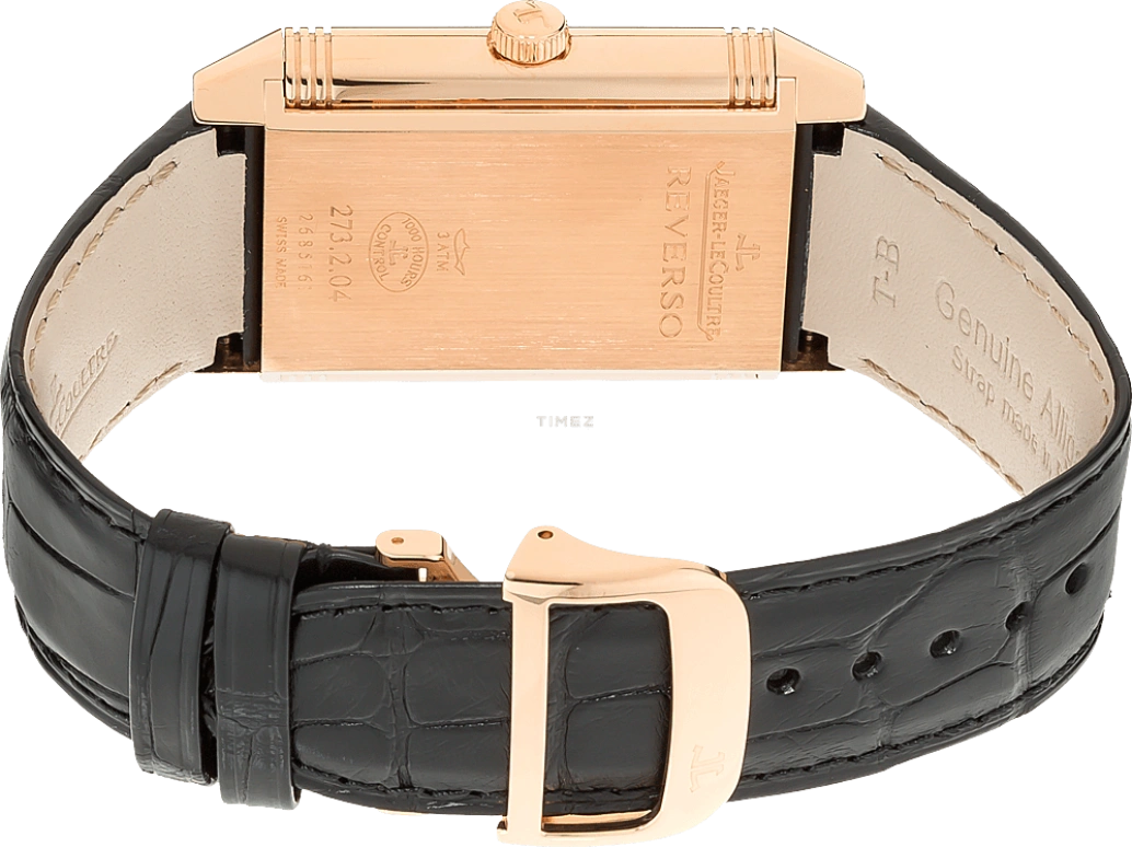 Jaeger-LeCoultre,Reverso 42x30mm,42x30mm,Rose Gold,Black,Handwound,48hours,In-house Caliber,3732470