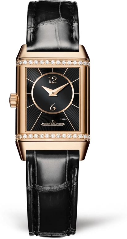 Jaeger-LeCoultre,Reverso 34.20x21mm,34.20x21mm,Rose Gold,Grey,Black,Handwound,38hours,In-house Caliber,Q2662530