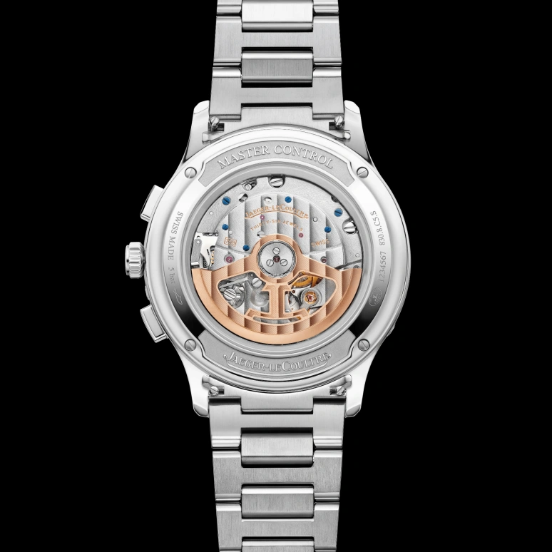 Jaeger-LeCoultre,Master 40mm,40mm,Stainless Steel,Blue,Automatic,Chronograph,Moonphase,Month,Date,65hours,In-house Caliber,Q4138180