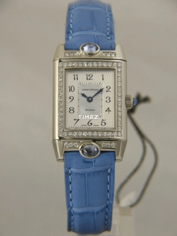 Jaeger-LeCoultre,Reverso 33x20.50mm,33x20.50mm,Sapphire,White Gold,Silver White,Quartz,In-house Caliber,Sapphire,Crystal Glass,Q2623403