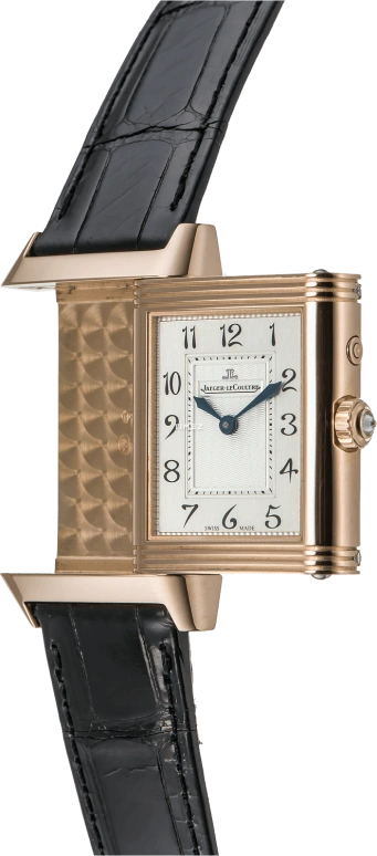 Jaeger-LeCoultre,Reverso 40.20x25mm,40.20x25mm,Rose Gold,Black,Silver,Handwound,42hours,In-house Caliber,Q2692424