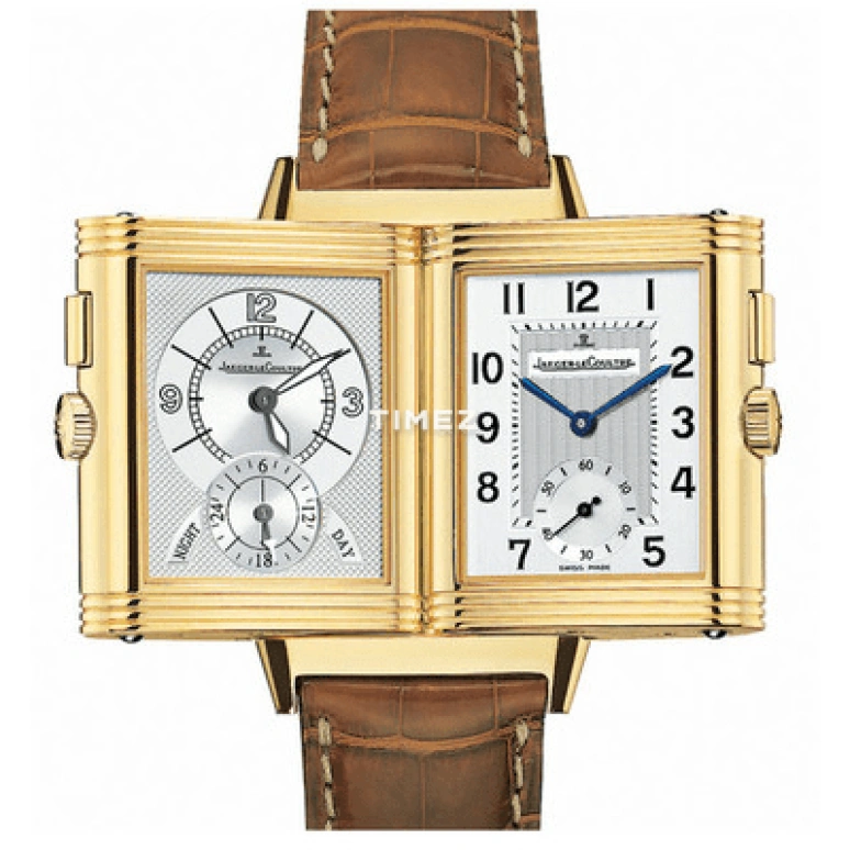 Jaeger-LeCoultre,Reverso 26x42mm,26x42mm,Yellow Gold,White,Handwound,Dule Time,Day / Night Indication,Q2711410