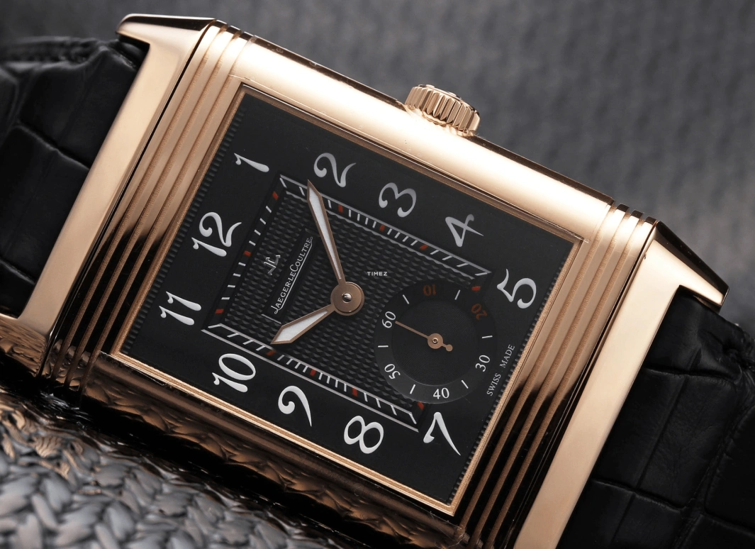Jaeger-LeCoultre,Reverso 48.50mm,48.50mm,Rose Gold,Black,Automatic,Sapphire,Crystal Glass,Rectangular,Q3732471
