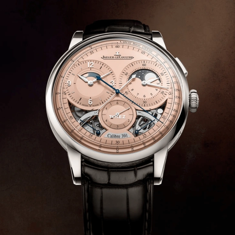 Jaeger-LeCoultre,Duomètre 42.50mm,42.50mm,Platinum,Copper,Handwound,Chronograph,Moonphase,Power Reserve Indicator,Day / Night Indication,Sapphire,Crystal Glass,Round,Q622656J