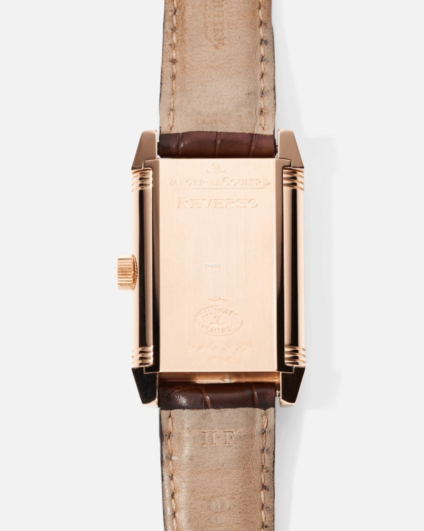 Jaeger-LeCoultre,Reverso 46.50x29mm,46.50x29mm,Rose Gold,Silver White,Automatic,Big Date,Day / Night Indication,Q3032420