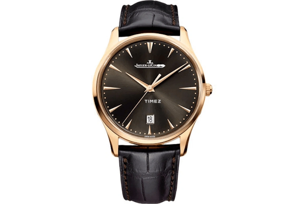 Jaeger-LeCoultre,Master 40mm,40mm,Pink Gold,Grey,Automatic,Day,38hours,Q128255J