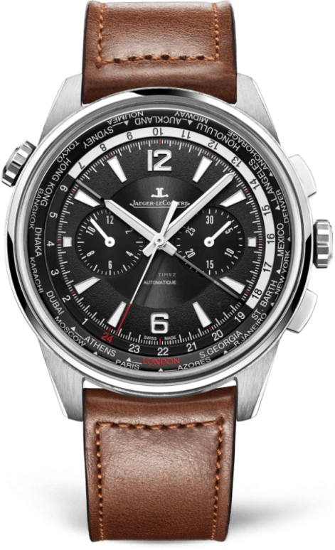 Jaeger-LeCoultre,Polaris 44mm,44mm,Stainless Steel,Black,Automatic,Chronograph,World Time,Column Wheel,905T471
