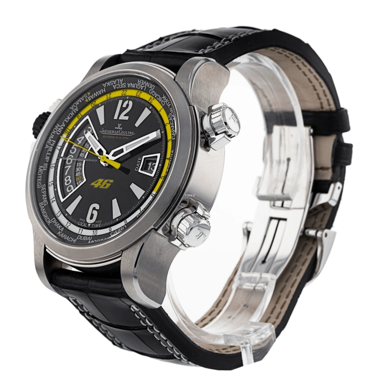 Jaeger-LeCoultre,Master 46mm,46mm,Titanium Gold,Black,Automatic,Day,Power Reserve Indicator,World Time,Day / Night Indication,In-house Caliber,Sapphire,Crystal Glass,Q177T47V