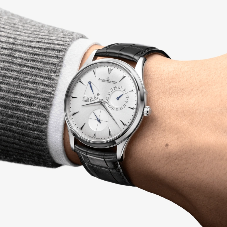 Jaeger-LeCoultre,Master 39mm,39mm,Stainless Steel,Silver,Automatic,Date,Power Reserve Indicator,Q1378420