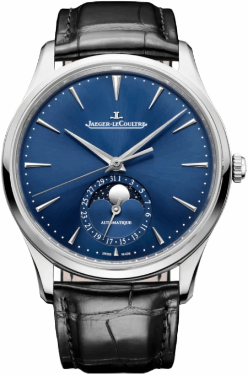 Jaeger-LeCoultre,Master 39mm,39mm,Stainless Steel,Blue,Automatic,Moonphase,Day,Q1368480
