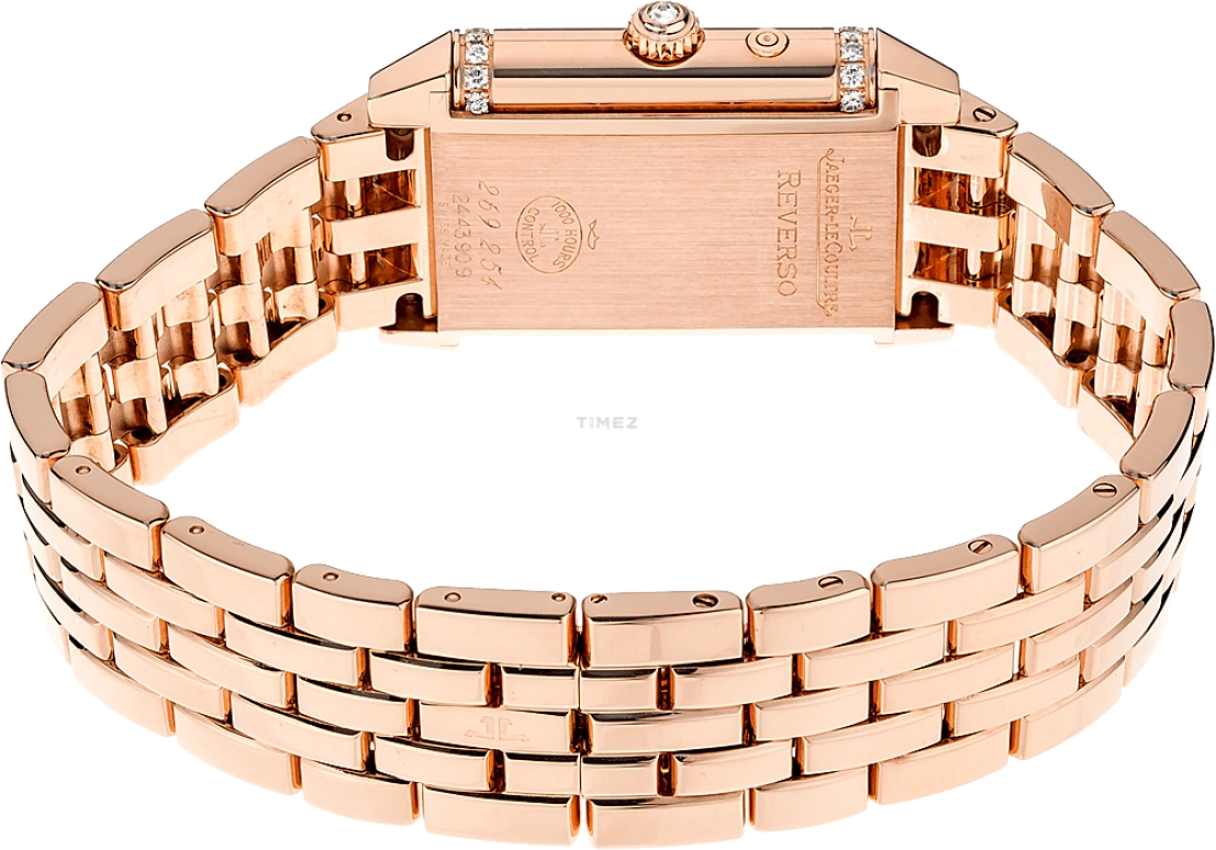 Jaeger-LeCoultre,Reverso 35x25mm,35x25mm,Rose Gold,Silver White,Handwound,Dule Time,45hours,2692120