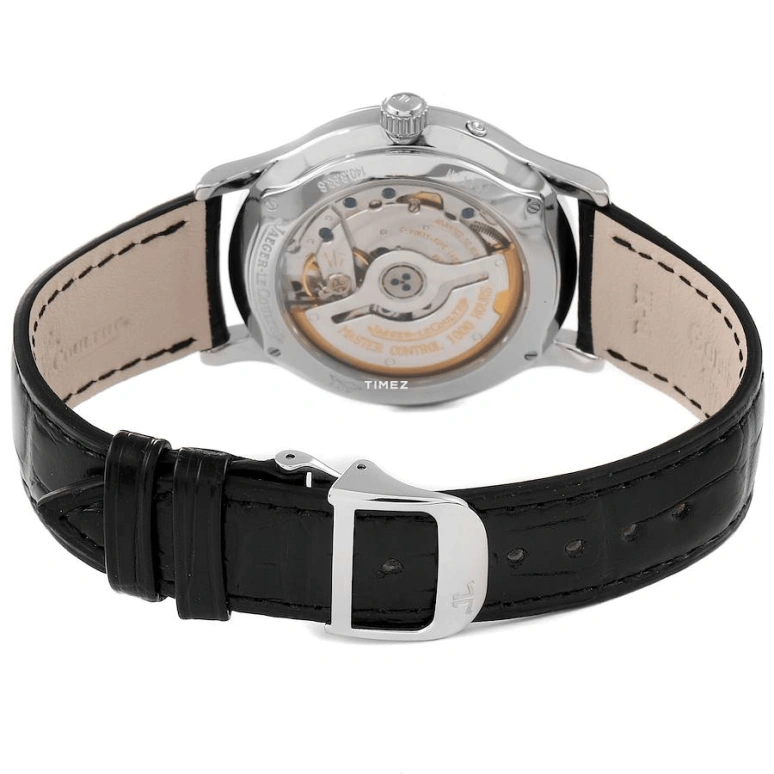 Jaeger-LeCoultre,Master 37mm,37mm,Stainless Steel,Black,Automatic,Day,Power Reserve Indicator,Q1488470