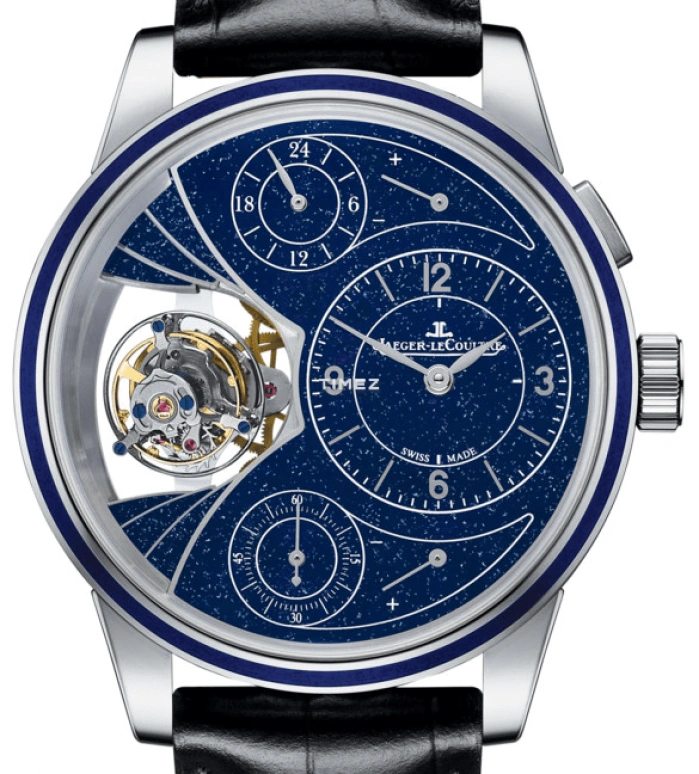 Jaeger-LeCoultre,Duomètre 42mm,42mm,White Gold,Blue,Handwound,Chronograph,Tourbillon,60535X1