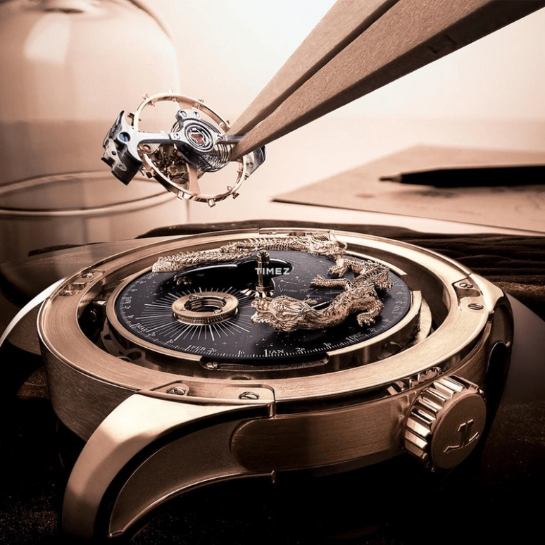 Jaeger-LeCoultre,Master Hybris Artistica 45mm,45mm,Rose Gold,Black,Rose Gold,Handwound,Annual Calendar,Month,World Time,Tourbillon,40hours,In-house Caliber,Q52624A3