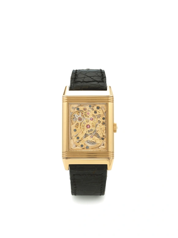 Jaeger-LeCoultre,Reverso 26x42mm,26x42mm,Rose Gold,Silver White,Handwound,Sapphire,Crystal Glass,Square,270,270.2.62