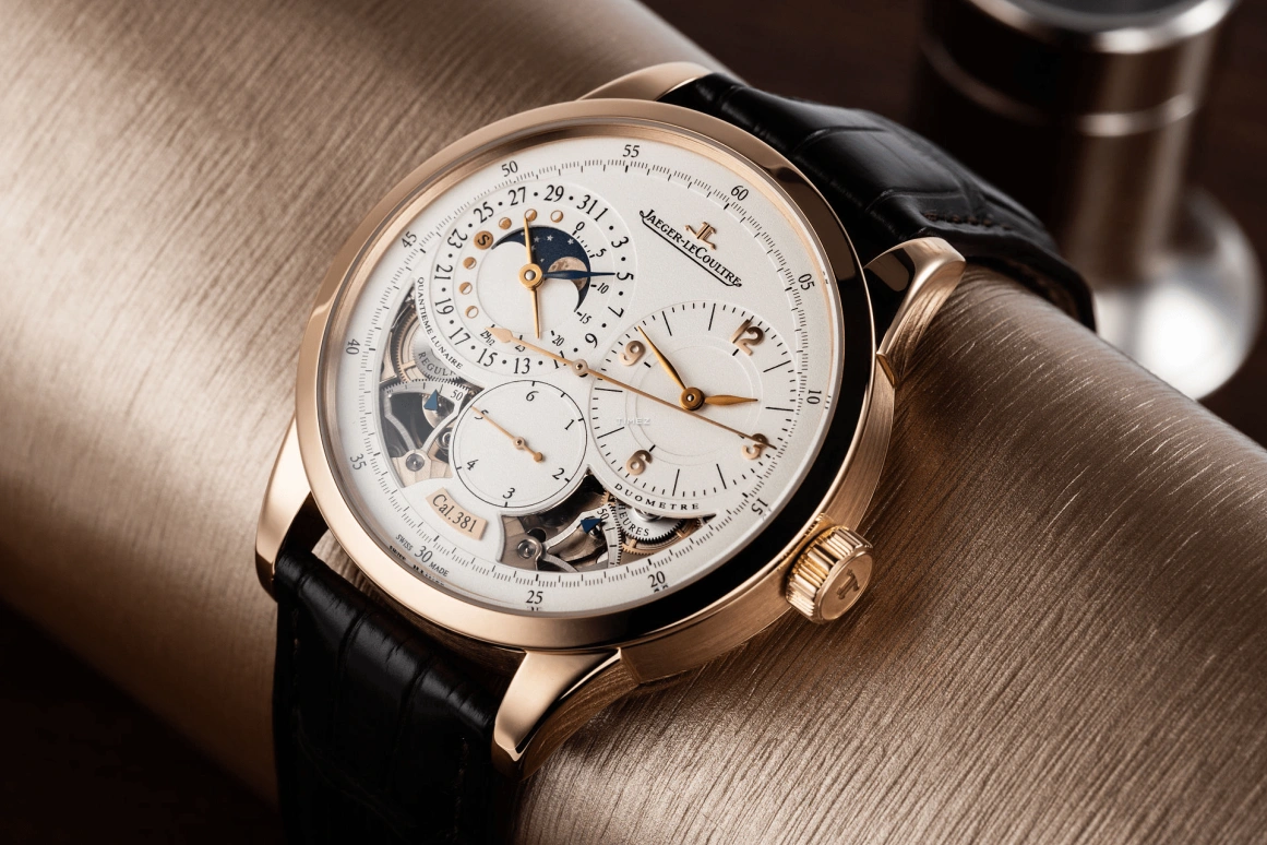 Jaeger-LeCoultre,Duomètre 42mm,42mm,Rose Gold,Silver White,Handwound,50hours,In-house Caliber,6042420
