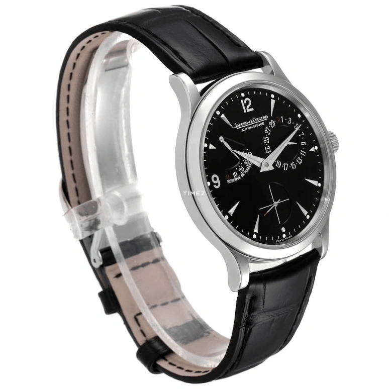 Jaeger-LeCoultre,Master 37mm,37mm,Stainless Steel,Black,Automatic,Day,Power Reserve Indicator,Q1488470