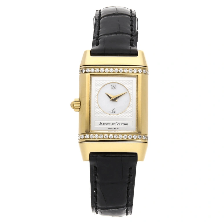 Jaeger-LeCoultre,Reverso 20.60x32.70mm,20.60x32.70mm,Yellow Gold,Silver,Grey,Handwound,38hours,In-house Caliber,Q2661410