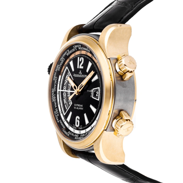 Jaeger-LeCoultre,Master 46mm,46mm,Rose Gold,Titanium,Black,Automatic,Day,World Time,Day / Night Indication,Q177244V