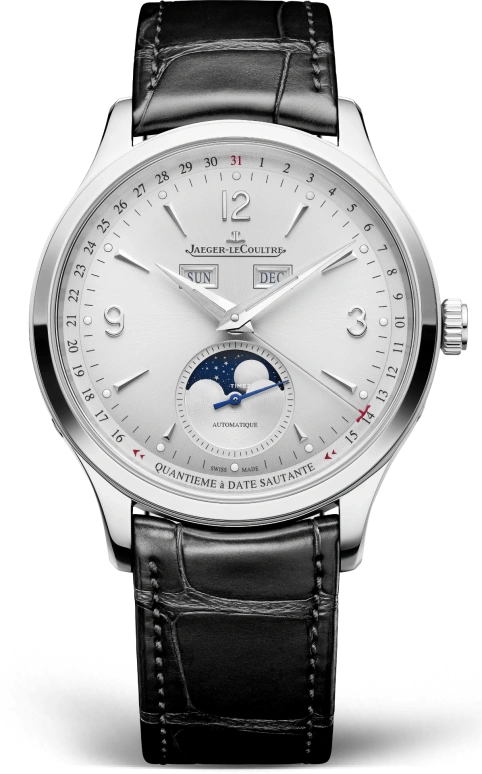 Jaeger-LeCoultre,Master 40mm,40mm,Stainless Steel,Silver,Automatic,Moonphase,Month,Date,Day,43hours,In-house Caliber,Q4148421