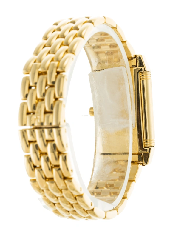 Jaeger-LeCoultre,Reverso 33.20x19.50mm,33.20x19.50mm,Yellow Gold,Black,Silver,Quartz,In-house Caliber,Sapphire,Crystal Glass,2611110