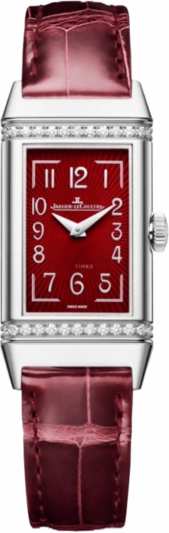 Jaeger-LeCoultre,Reverso 20mm,20mm,Stainless Steel,Red,Quartz,In-house Caliber,Sapphire,Q3288560
