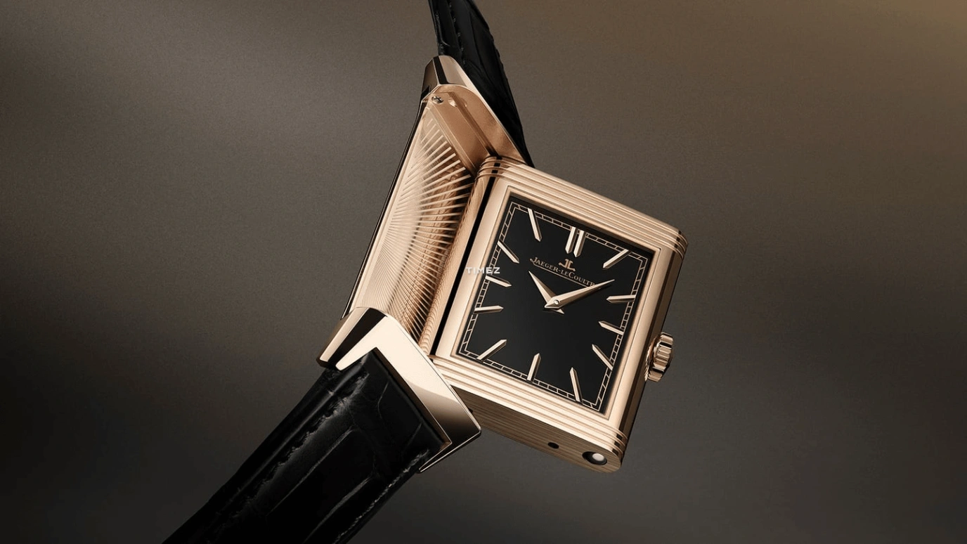 Jaeger-LeCoultre,Reverso 45.60x27.40mm,45.60x27.40mm,Rose Gold,Black,Handwound,45hours,In-house Caliber,snake,Q39324D2