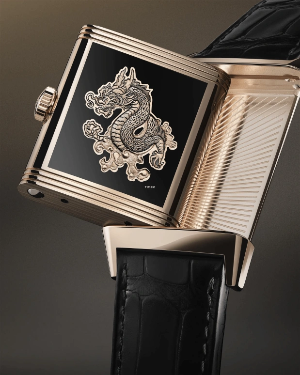 Jaeger-LeCoultre,Reverso 45.50x27.40mm,45.50x27.40mm,Rose Gold,Black,Handwound,45hours,In-house Caliber,Q39324D1