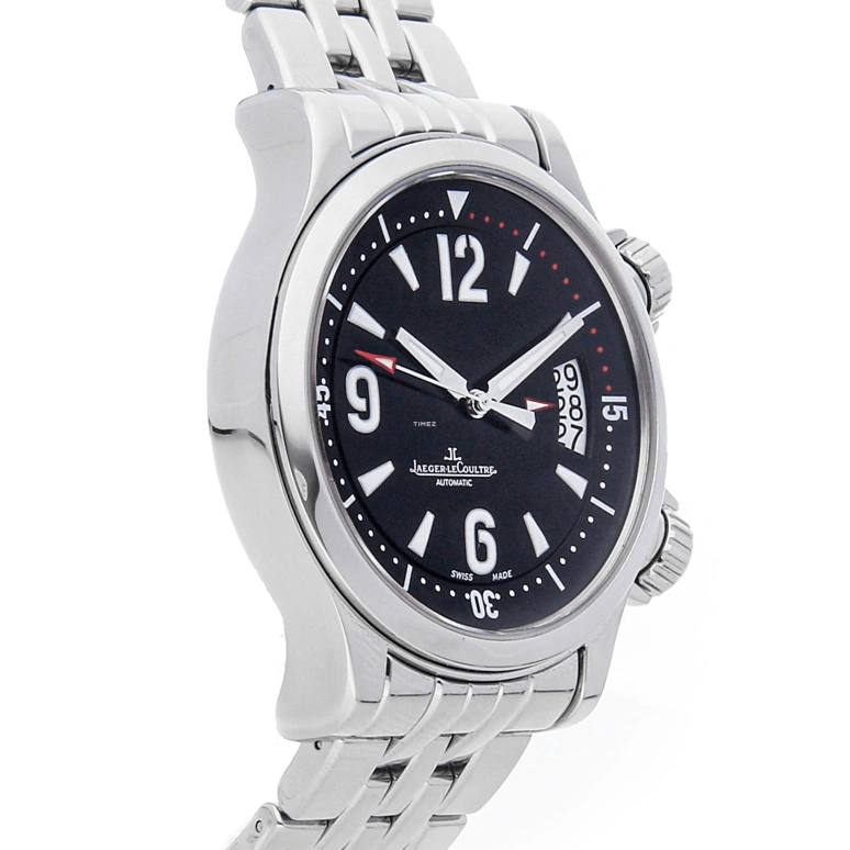 Jaeger-LeCoultre,Master 39mm,39mm,Stainless Steel,Black,Automatic,Day,Sapphire,Crystal Glass,Q1728170
