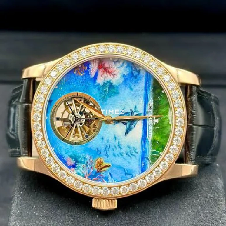 Jaeger-LeCoultre,Other 43mm,43mm,Rose Gold,Blue,Multi-Color,Automatic,Tourbillon,Sapphire,166241M