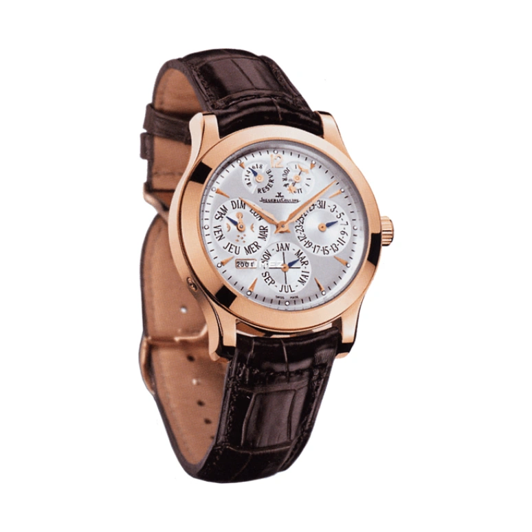 Jaeger-LeCoultre,Master 41.50mm,41.50mm,Rose Gold,Silver,Handwound,Moonphase,Perpetual Calendar,Annual Calendar,Month,192hours,In-house Caliber,Q161242A