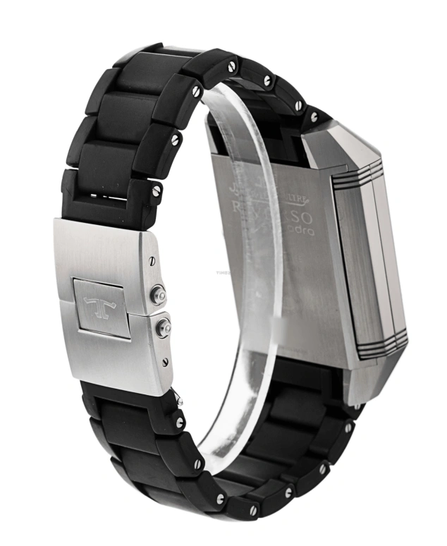 Jaeger-LeCoultre,Reverso 52.90x36.50mm,52.90x36.50mm,Titanium Gold,White,Black,Automatic,Chronograph,Day,Q702T470