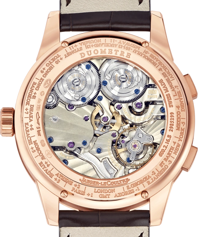 Jaeger-LeCoultre,Duomètre 42mm,42mm,Pink Gold,Silver,Handwound,Chronograph,Day,Power Reserve Indicator,Column Wheel,36hours,Sapphire,Q6062420