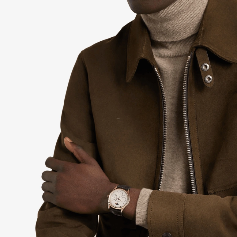 Jaeger-LeCoultre,Master 39mm,39mm,Pink Gold,Beige,Automatic,Moonphase,Perpetual Calendar,Month,Date,38hours,In-house Caliber,Q1302520